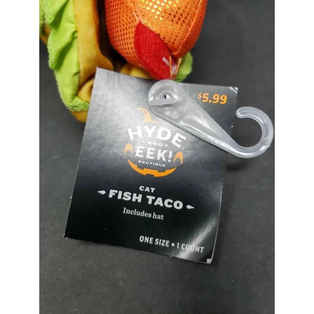 Hyde And Eek Cat Crab Fish Taco Costume Halloween Red Shiny Headpiece Hat NWT